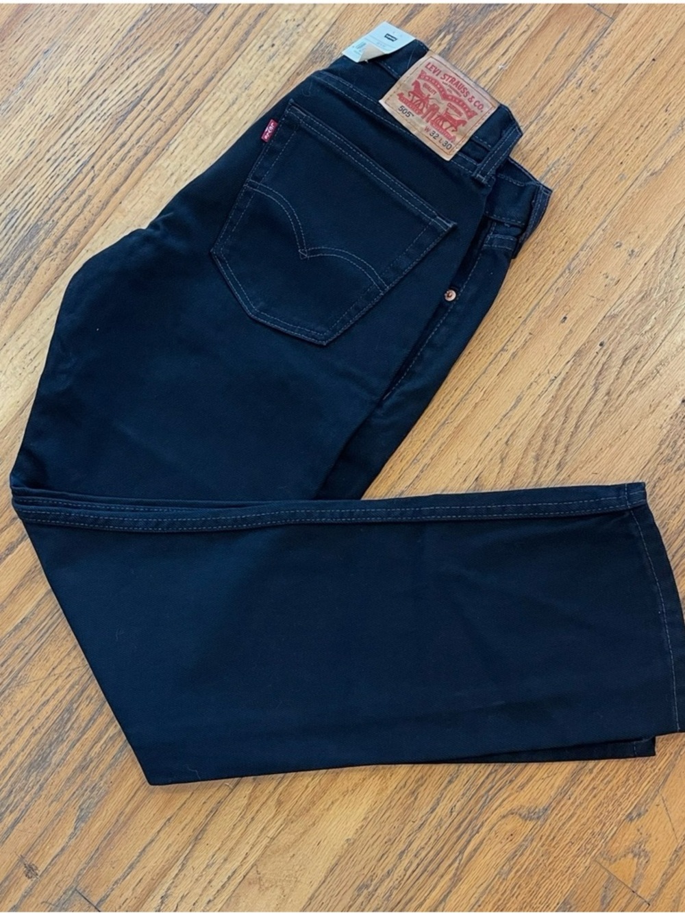 LEVIS 505 Mens Jeans Size 32x30 Black Pants Regular Fit Straight Leg 100% Cotton